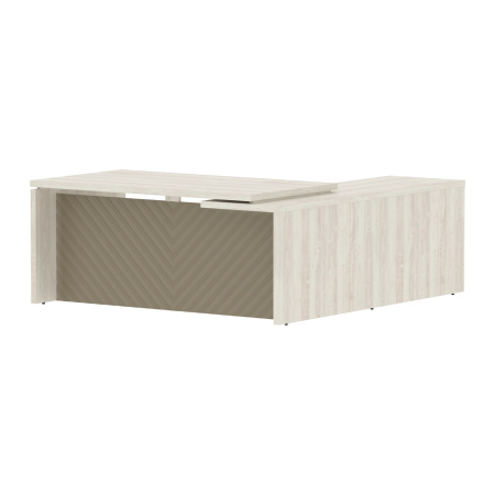 Стол руководителя TLCT 1820(L) Сосна Эдмонт Z/Капучино 1800х2000х750 TORR LUX