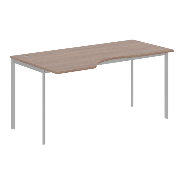 Стол эргономичный СА-1S(L) Ясень Шимо/Алюминий 1600х900х755. IMAGO-S