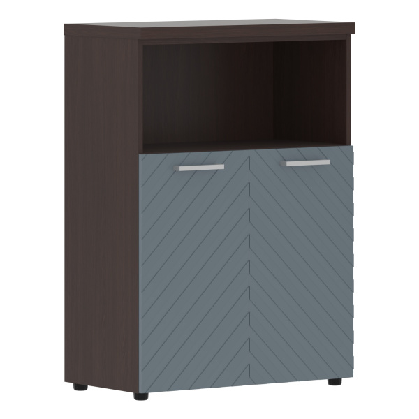 Шкаф с глухими малыми дверьми и топом TLMC 85.3 Серо-голубой/Венге Магия Z 856х450х1203 TORR LUX