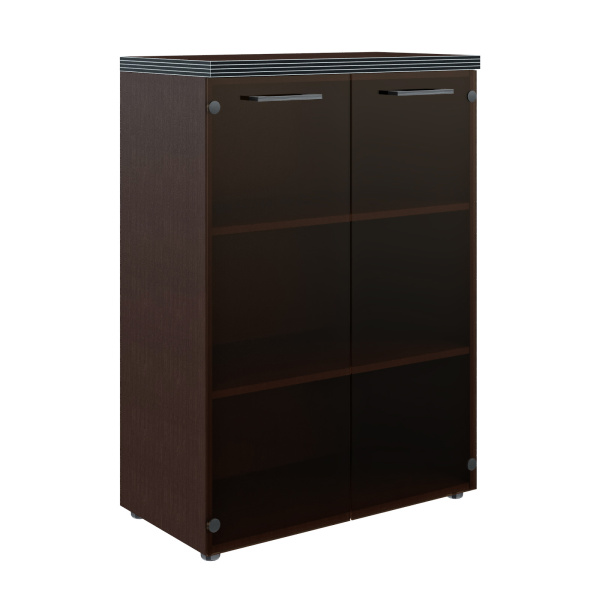 Шкаф со стеклянными дверьми и топом TMC 85.2 Венге Магия 856х450х1203 TORR