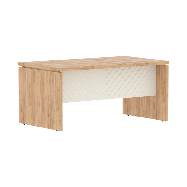 Стол руководителя TLST 169 Дуб Бофорд Z/Латте 1600х900х750 TORR LUX