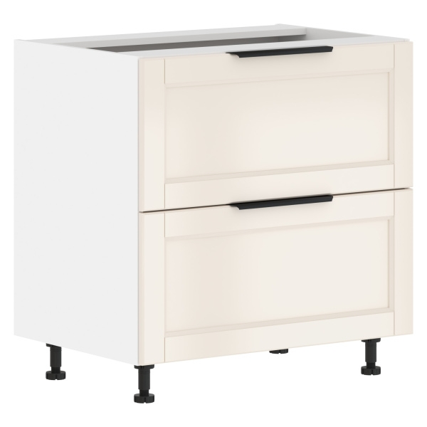 Шкаф напольный с ящиками MOB 8082.1C Бежевая эмаль/Белый 800х560х820 SICILIA