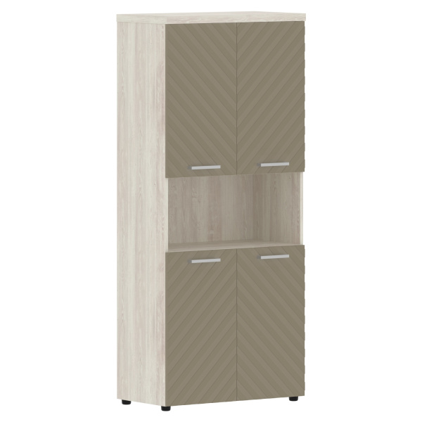 Шкаф с комплектами малых дверей и топом TLHC 85.4 Капучино/Сосна Эдмонт Z 856х450х1968 TORR LUX