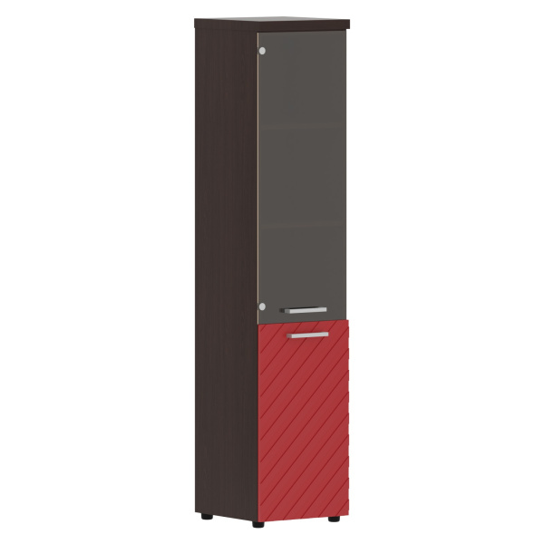 Шкаф колонка комбинированая с топом TLHC 42.2(L) Красный/Венге Магия Z 432х450х1968 TORR LUX
