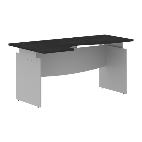 Стол письменный эргономичный OCET 169(L) Дуб Юкон Модерн/Алюминий 1600х860х750 OFFIX NEW