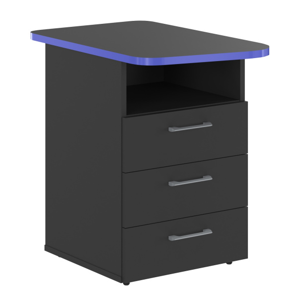 Тумба приставная SKLC-3D.1A Антрацит/Дельфт (Синий) 467х735х681 SKILLL Тумба приставная SKLC-3D.1A Антрацит/Дельфт (Синий) 467х735х681 SKILLL