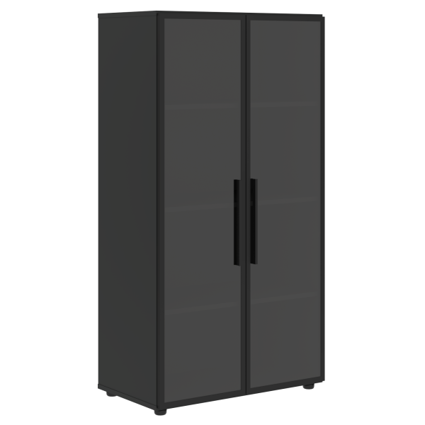 Шкаф со стеклянными дверьми VRMCS 80.2 Яшма черный 800х430х1517 VELION