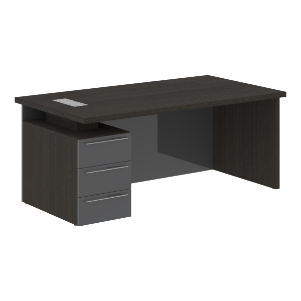 Стол письменный СП-064-25-25(L) Дуб Мореный/Серый глянец 1800х900х750 KANON