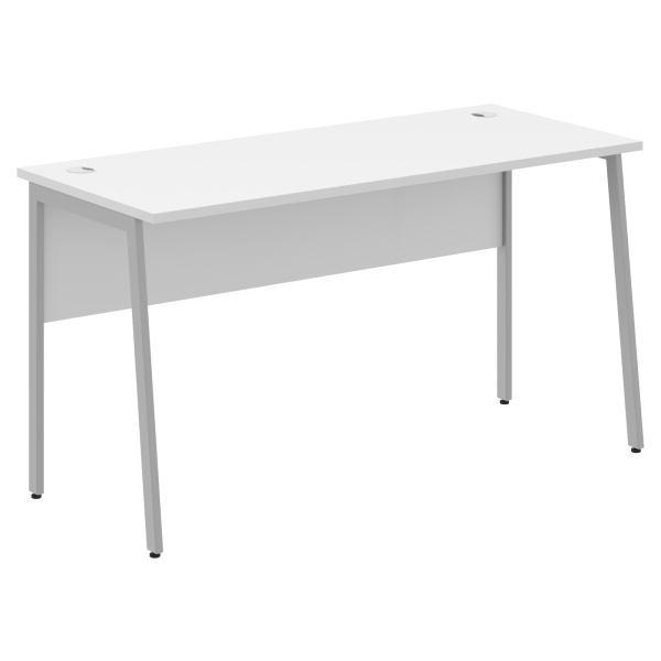 Стол прямой СП-3.1P Белый/Алюминий 1400х608х755 IMAGO PLUS