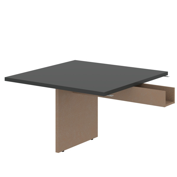 Стол приставной VFCT 1212.1 Яшма черный/Кобра 1200х1200х750 VELION