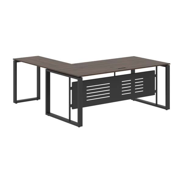 Стол руководителя ECT 1819M Дуб Денвер темный/Антрацит 1800х1900х750 ENIO