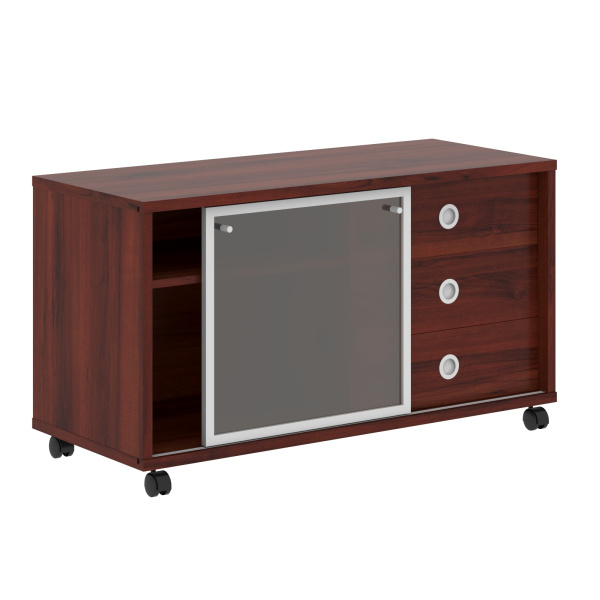 Тумба мобильная с дверью купе B 202.2A Бургунди 1200х500х660 BORN