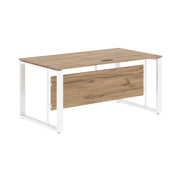 Стол руководителя EST 169 Дуб Денвер светлый/Белый 1600х900х750 ENIO