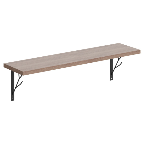 Полка с полкодержателями SH1-TREE Ясень Шимо 830х210х222 COFFEE