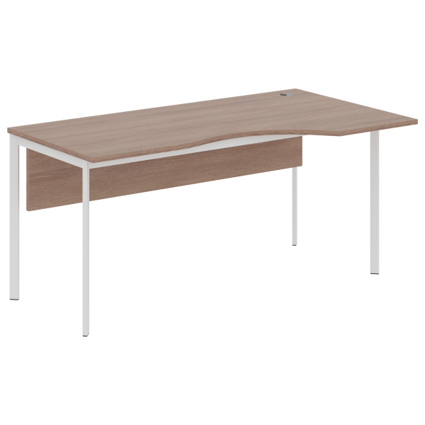 Стол эргономичный СА-1SD(R) Ясень Шимо/Белый 1600х900х755. IMAGO-S