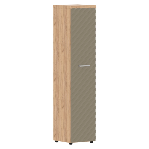 Шкаф колонка с глухой дверью и топом TLHC 42.1(L) Капучино/Дуб Бофорд Z 430х452х1968 TORR LUX