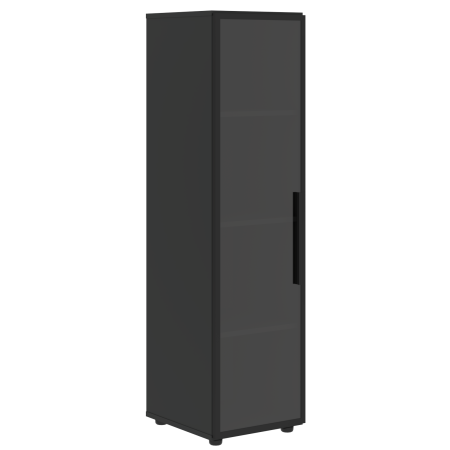 Шкаф со стеклянной дверью VRMCS 40.2(L) Яшма черный 400х430х1517 VELION