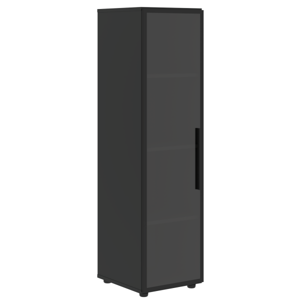 Шкаф со стеклянной дверью VRMCS 40.2(L) Яшма черный 400х430х1517 VELION