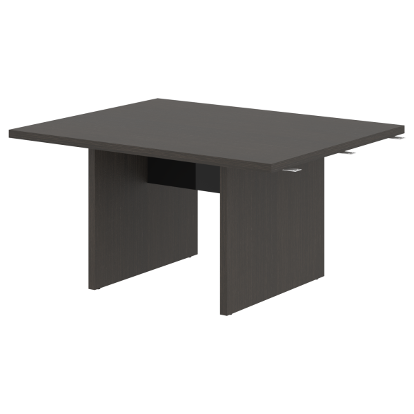 Стол переговорный 1500 составной СП-064-25-20 Дуб Мореный/Черный глянец 1500х1200х750 KANON