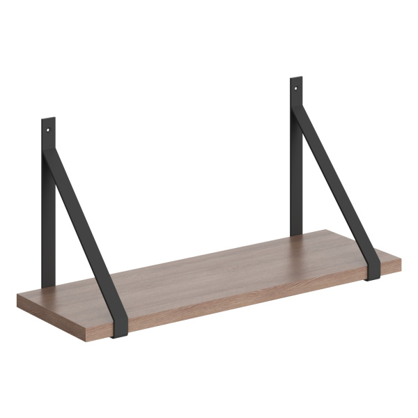 Полка с полкодержателями SH2-GINO Ясень Шимо 630х210х300 COFFEE