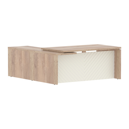 Стол руководителя TLCT 1820(R) Дуб Каньон Z/Латте 1800х2000х750 TORR LUX