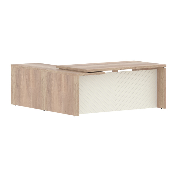 Стол руководителя TLCT 1820(R) Дуб Каньон Z/Латте 1800х2000х750 TORR LUX