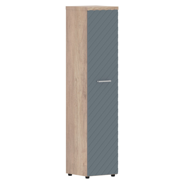 Шкаф колонка с глухой дверью и топом TLHC 42.1(L) Серо-голубой/Дуб Каньон Z 432х450х1968 TORR LUX