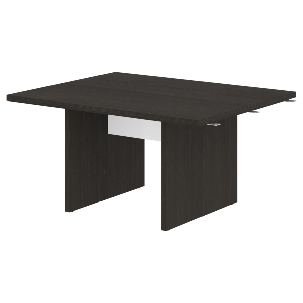 Стол переговорный 1500 составной СП-064-25-20 Дуб Мореный/Белый глянец 1500х1200х750 KANON