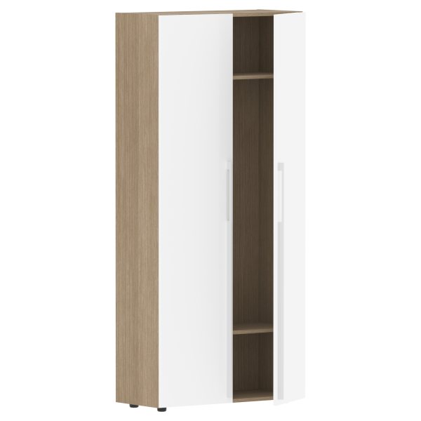 Гардероб СП-064-25-13 Белый глянец/Дуб Натуральный 900х450х2010 KANON