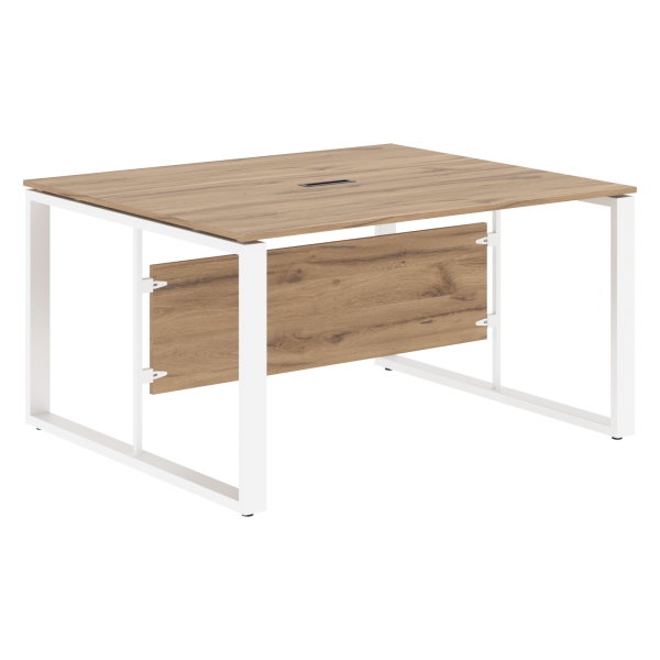 Стол для заседаний ECT 1412 Дуб Денвер светлый/Белый 1400х1200х750 ENIO