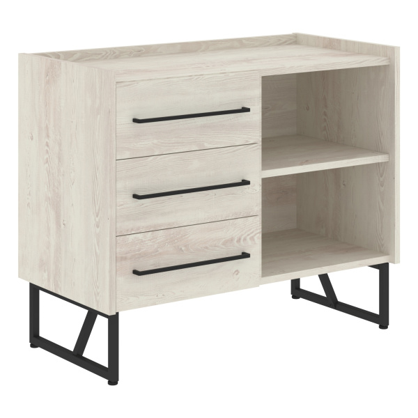 Тумба сервисная LSC-3D.A Сосна Эдмонт/Черный 904х445х750 LOFTIS