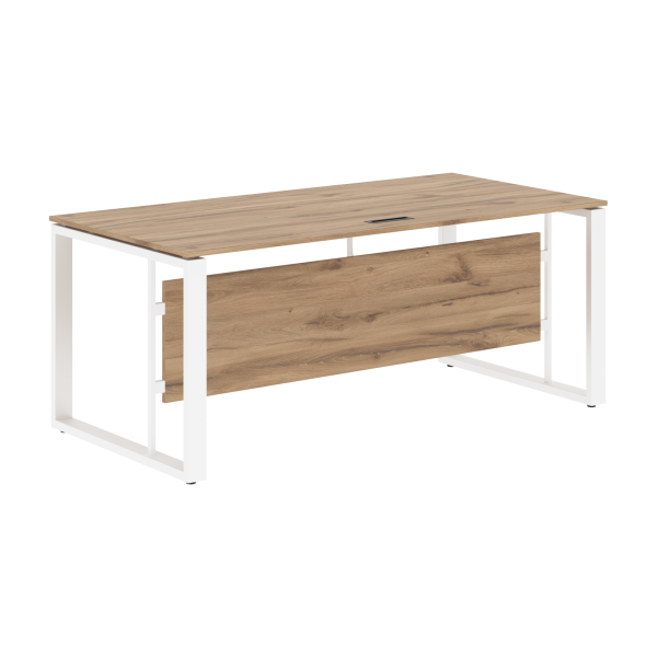 Стол руководителя EST 189 Дуб Денвер светлый/Белый 1800х900х750 ENIO