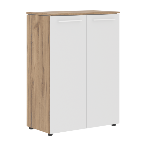 Шкаф с глухими средними дверьми MMC 85.1 Белый/Дуб Денвер светлый 854х423х1188 MORRIS TREND