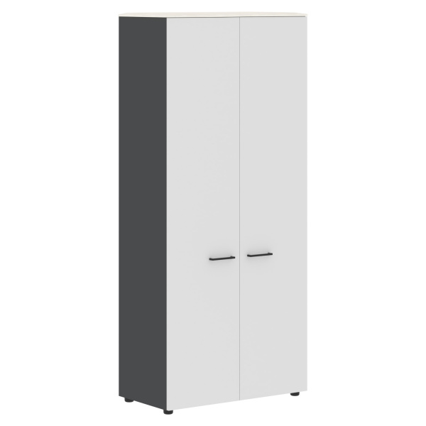 Шкаф для одежды JCW 85.1 Ясень белый/Белый/Антрацит 856х452х1949 JAY