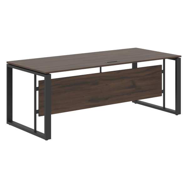 Стол руководителя EST 209 Дуб Денвер темный/Антрацит 2000х900х750 ENIO