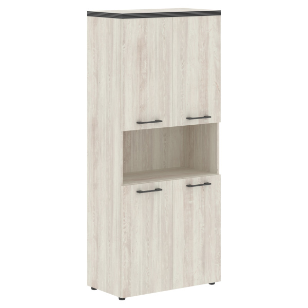 Шкаф с 2-мя комплектами глухих малых дверей и топом THC 85.4 Сосна Эдмонт 856х450х1968 TORR