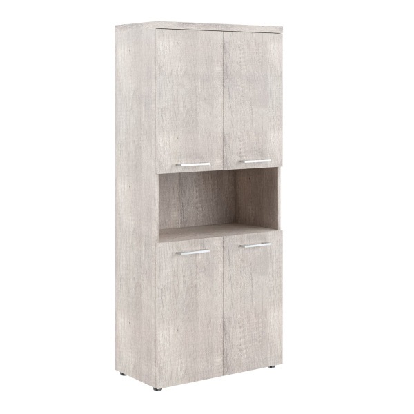 Шкаф с 2-мя комплектами глухих малых дверей и топом THC 85.4 дуб Каньон Z 856х450х1968 TORR-Z