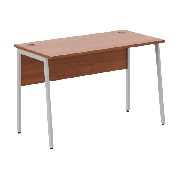 Стол прямой СП-2.1P Орех Французский/Алюминий 1200х608х755 IMAGO PLUS