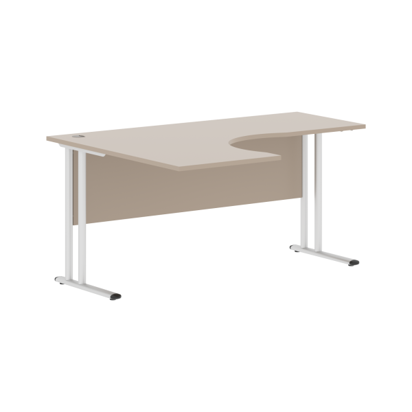 Стол эргономичный СА-4M(L) Мокачино/серебро 1600х1200х755 Imago M