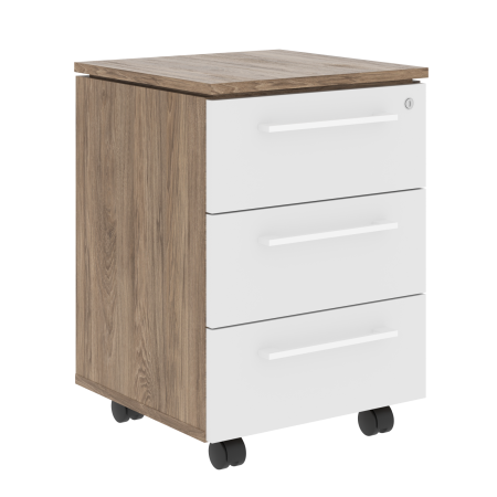 Тумба мобильная MMC-3D.A Белый/Кария Пальмира 465х450х652 MORIS TREND