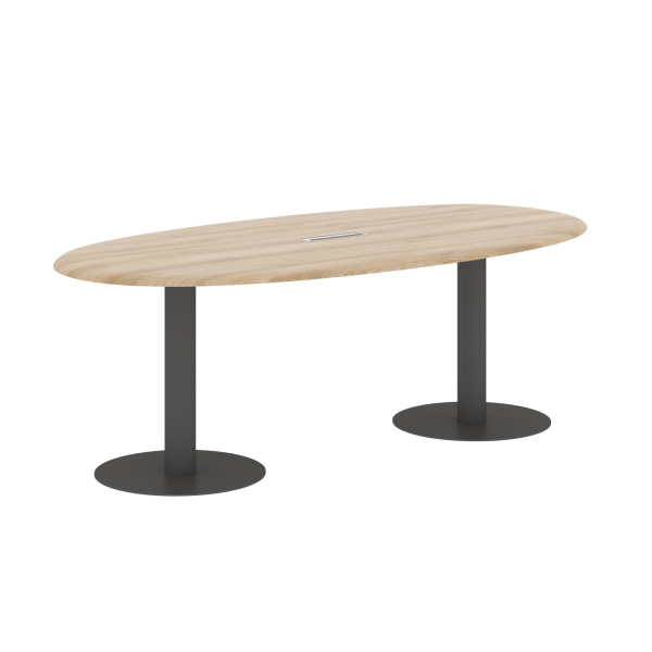 Конференц стол WOST 2211 Бук Тиара/Антрацит 2200х1100х754 