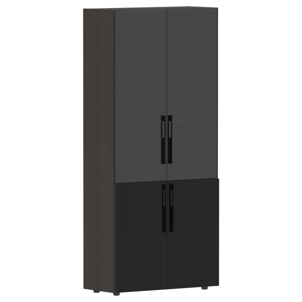 Шкаф комбинированный СП-064-25-16 Черный глянец/Дуб Мореный 900х450х2010 KANON