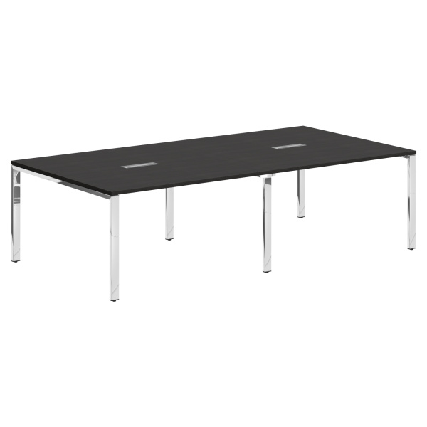 Конференц стол XGSCT 2714.1 Дуб Юкон Модерн/Нержавейка полированная 2720х1406х750 XTEN GLOSS