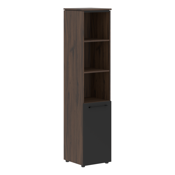 Шкаф колонка с глухой малой дверью MHC 42.5 Антрацит/Дуб Денвер темный 429х423х1956 MORRIS TREND