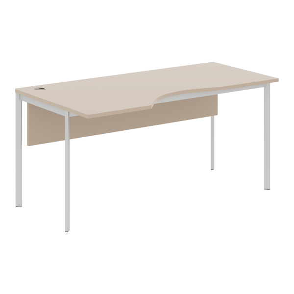 Стол эргономичный СА-1SD(L) Мокачино/Алюминий 1600х900х755 IMAGO-S