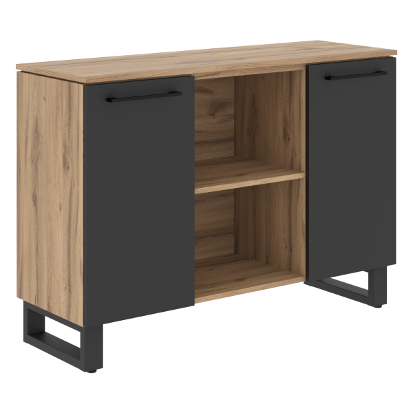 Греденция EGR 1395 Дуб Денвер светлый/Антрацит 1350х452х956 ENIO