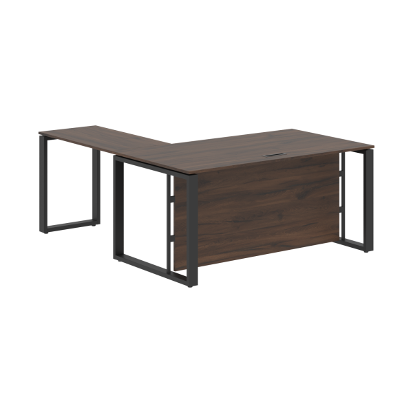 Стол руководителя ECT 1619H Дуб Денвер темный/Антрацит 1600х1900х750 ENIO