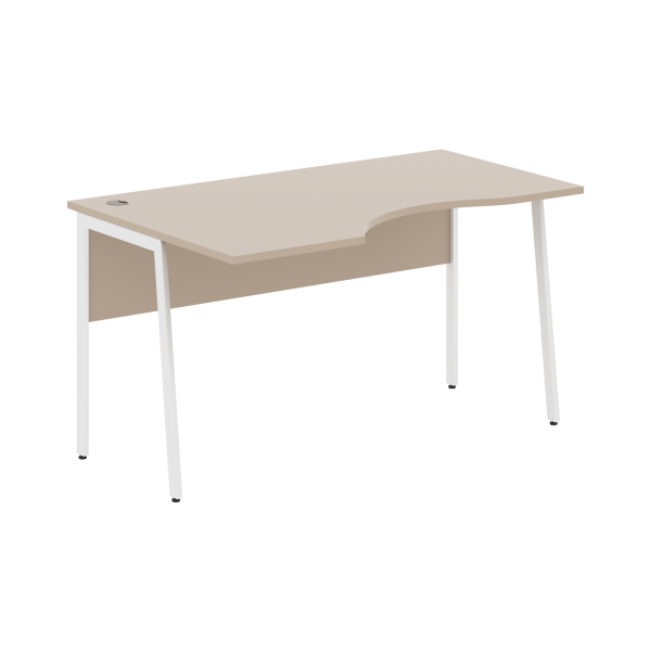 Стол прямой СА-2P(L) Мокачино/Белый 1400х900х755 IMAGO PLUS