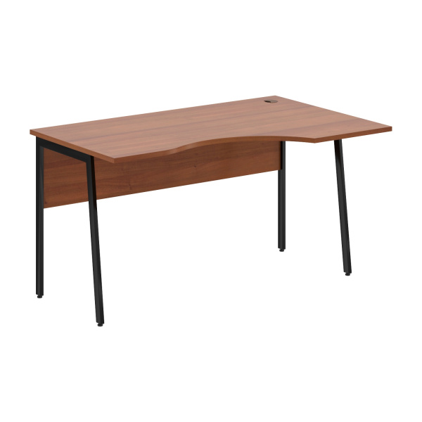 Стол прямой СА-2P(R) Орех Французский/Черный 1400х900х755 IMAGO PLUS