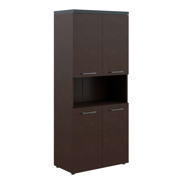 Шкаф с 2-мя комплектами глухих малых дверей и топом THC 85.4 Венге Магия 856х450х1968 TORR